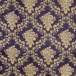 Brokat Lurex Lila Blume Stoff - Ribes y Casals