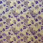 Lila Blume Brokat-Stoff - Ribes y Casals