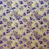 Lila Blume Brokat-Stoff - Ribes y Casals