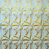 Brokatstoff Water Green Waves - Ribes y Casals