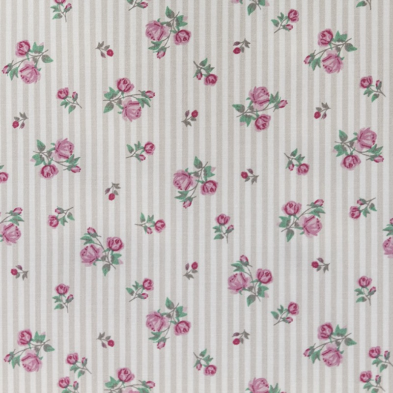 Hemdstoff Baumwolle Floral Baumwolle Streifen - Ribes y Casals