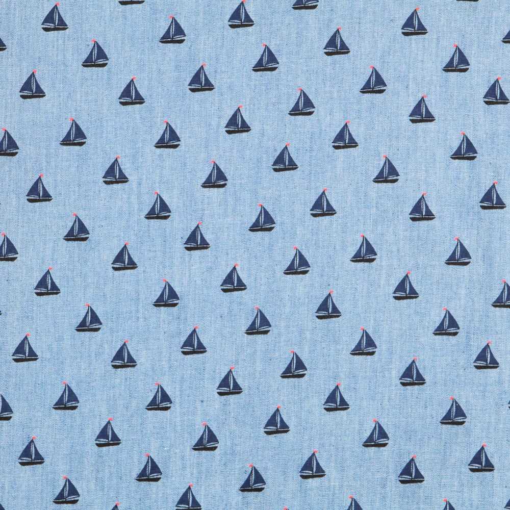 Chambray-Stoff Boote - Ribes y Casals
