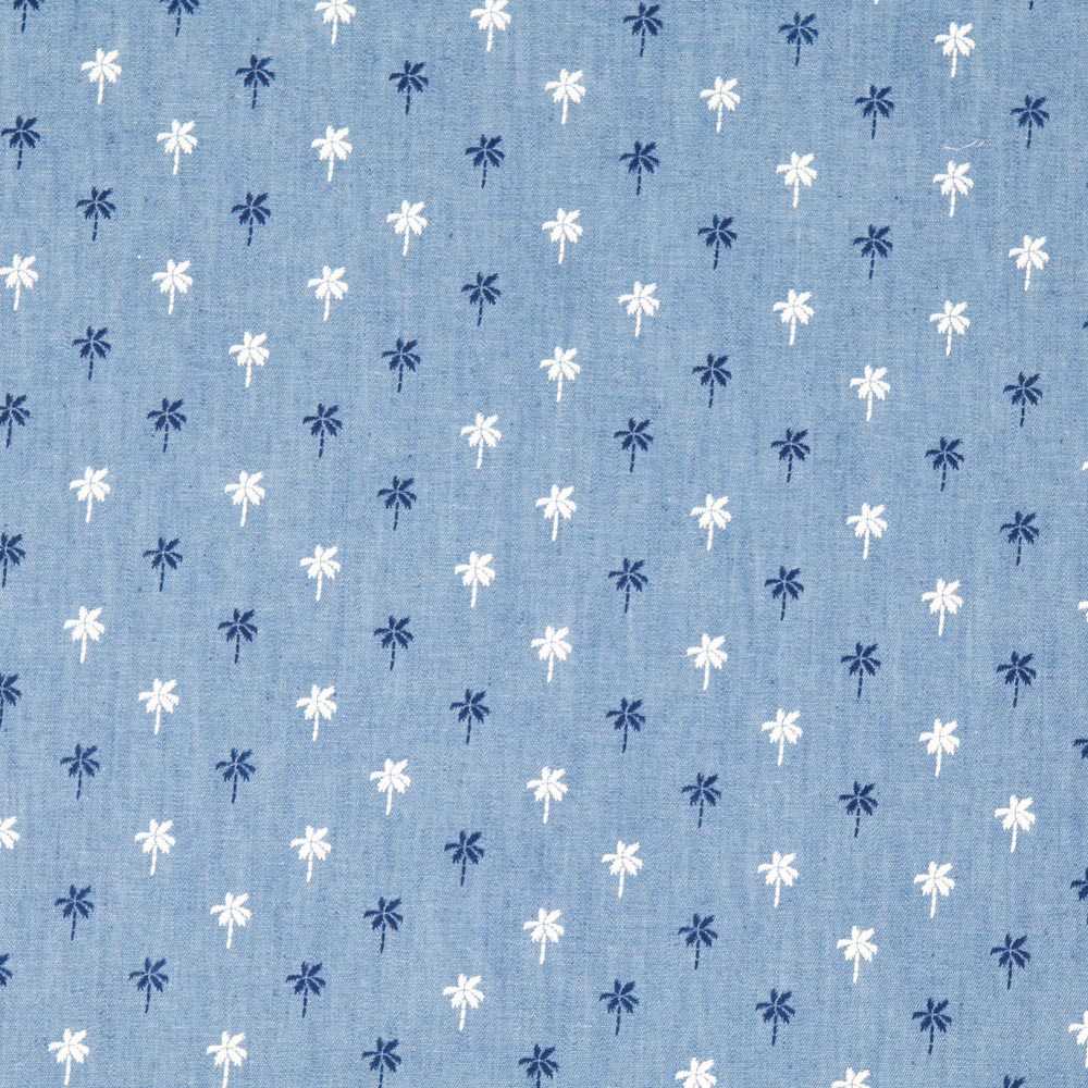 Palmtrees Chambray-Stoff - Ribes y Casals