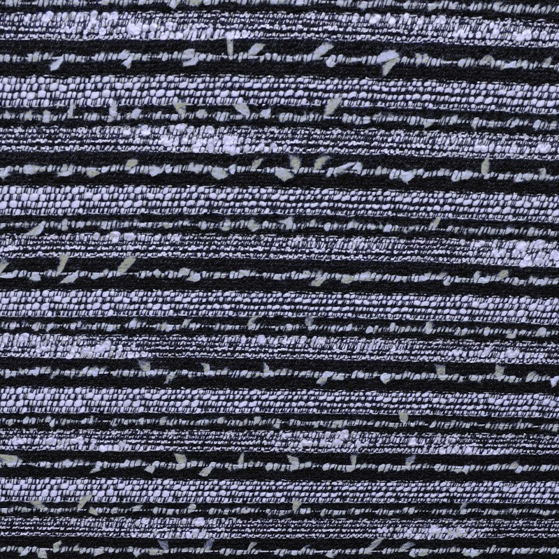 Chenille-Stoff Weiß Schwarz - Ribes y Casals