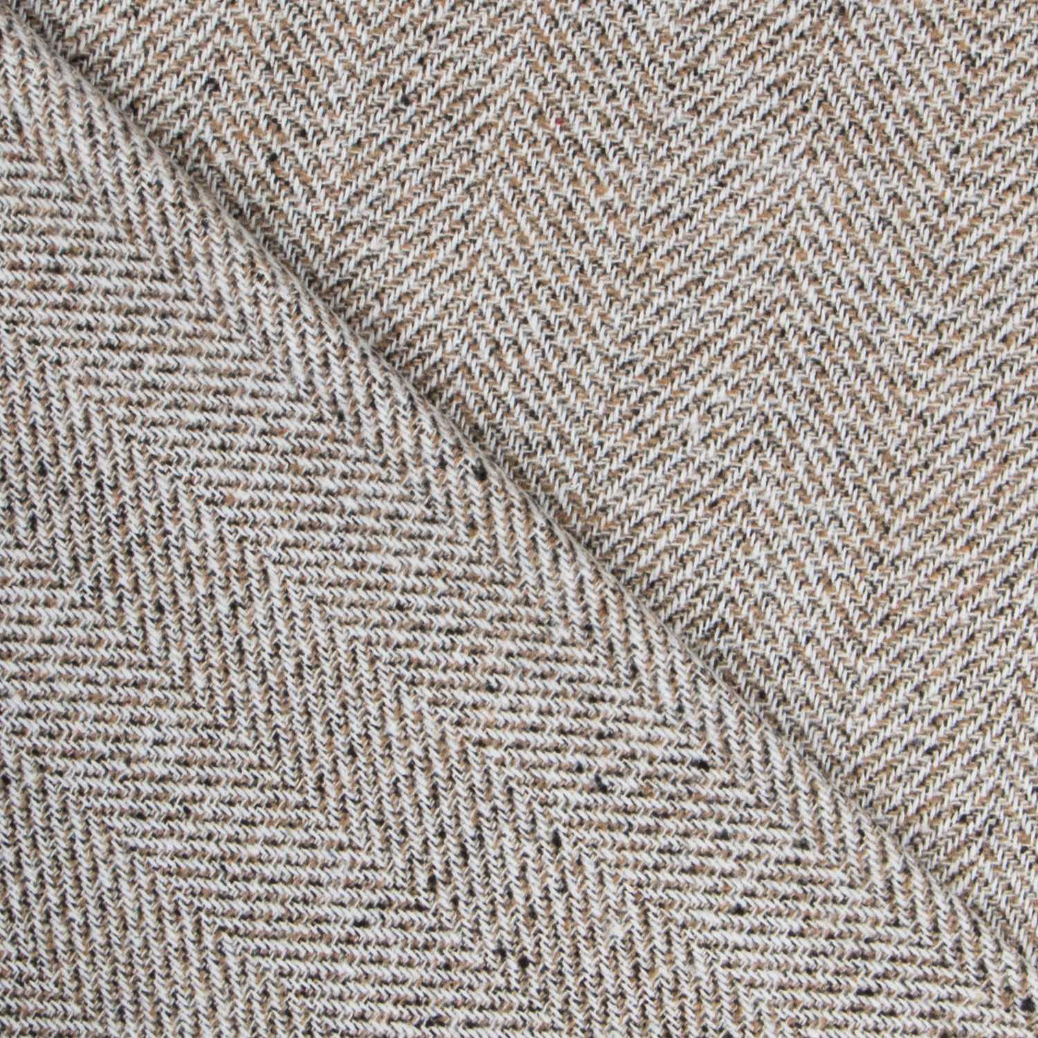 Stoff Cheviot Herringbone Camel - Ribes y Casals