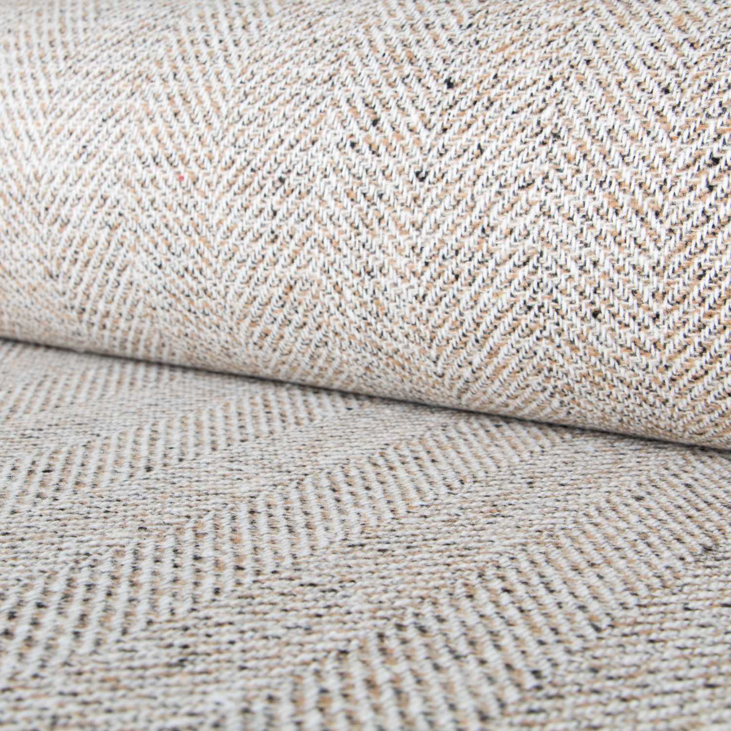 Stoff Cheviot Herringbone Camel - Ribes y Casals