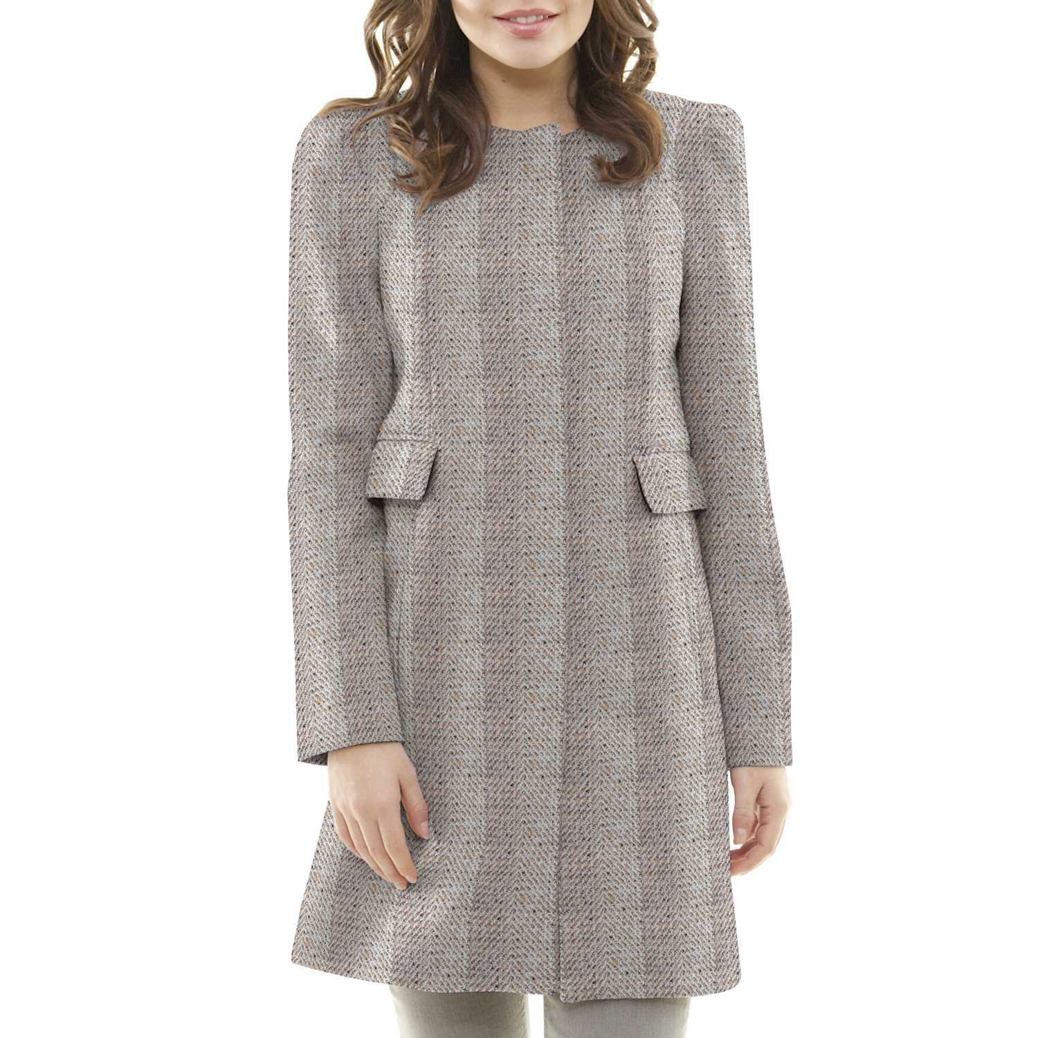 Stoff Cheviot Herringbone Camel - Ribes y Casals