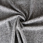Stoff Cheviot Herringbone Schwarz - Ribes y Casals