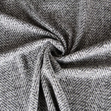 Stoff Cheviot Herringbone Schwarz - Ribes y Casals
