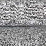 Stoff Cheviot Herringbone Schwarz - Ribes y Casals