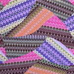 Fuchsia Ethnisches Patchwork Gemusterter Kreppstoff Fuchsia - Ribes y Casals