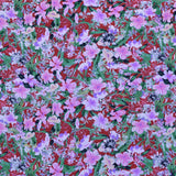 Hibiskusblüte Bedruckter Krepp-Stoff Roter Hintergrund - Ribes y Casals