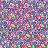 Bedruckter Krepp-Stoff Kleine Blume Fuchsia Hintergrund - Ribes y Casals
