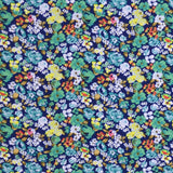 Kleine Blume gedruckt Crepe Stoff Marine Hintergrund - Ribes y Casals