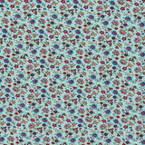 Orientalische Kleine Blume Gedruckter Kreppstoff Orientalisch Grün - Ribes y Casals