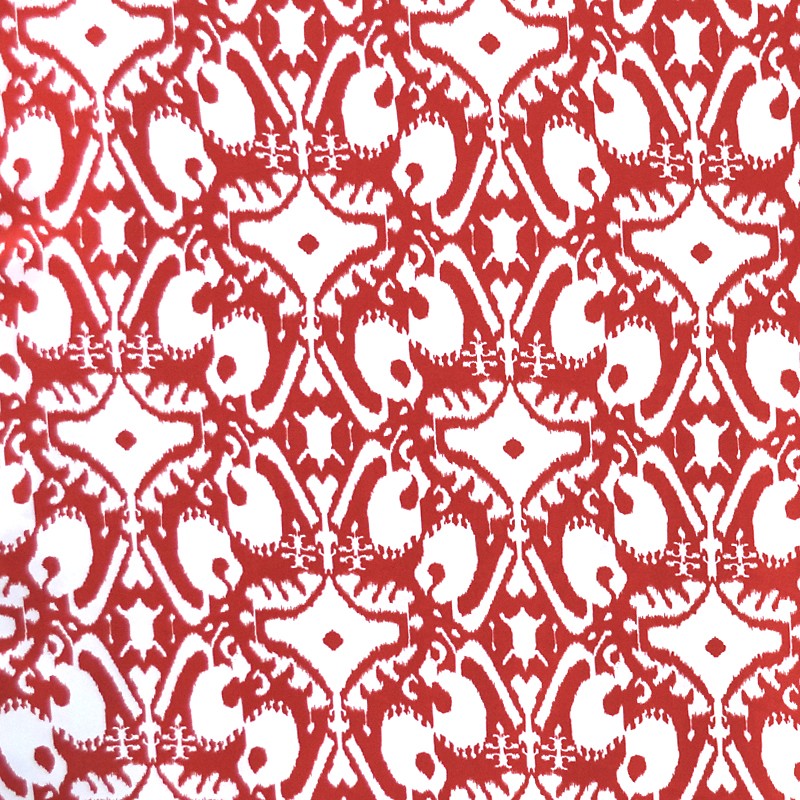 Ikat Rot Bedrucktes Krepptuch - Ribes y Casals