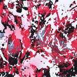 Fuchsia Marmor bedruckter Krepp-Stoff - Ribes y Casals