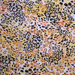 Senf Leopard Leopard bedruckter Krepp-Stoff - Ribes y Casals