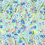 Wasser-Mosaik-Blumen-Krepp-Stoff - Ribes y Casals