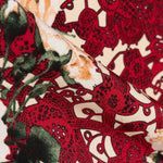 Stoff Krepp Blumen Spitze Rot - Ribes y Casals