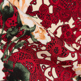 Stoff Krepp Blumen Spitze Rot - Ribes y Casals