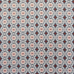 Geometrischer Blumen-Krepp-Stoff Orange - Ribes y Casals