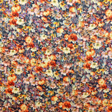 Herbstblumen Krepp-Stoff Orange - Ribes y Casals