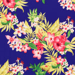 Blauer tropischer Blumen-Krepp-Stoff - Ribes y Casals
