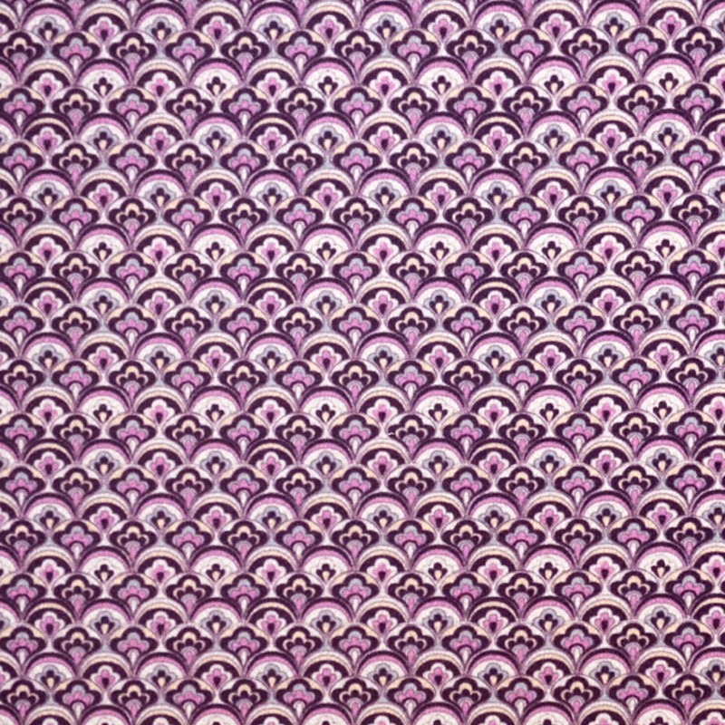 Geometrischer Krepp-Stoff Rosa - Ribes y Casals