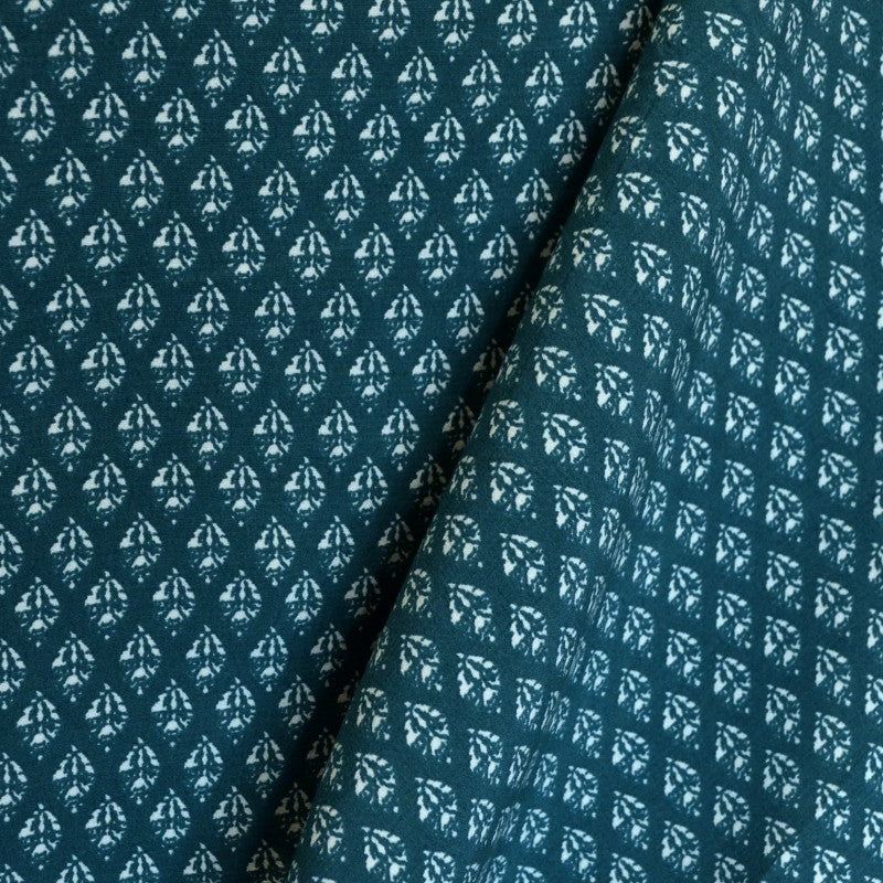 Geometrischer Krepp-Stoff Grün - Ribes y Casals
