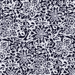 Stoff Crepe Marrocain Floral Marine - Ribes y Casals