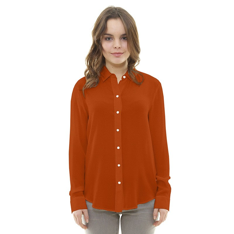 Stoff Krepp Marrocain Fluor Orange - Ribes y Casals