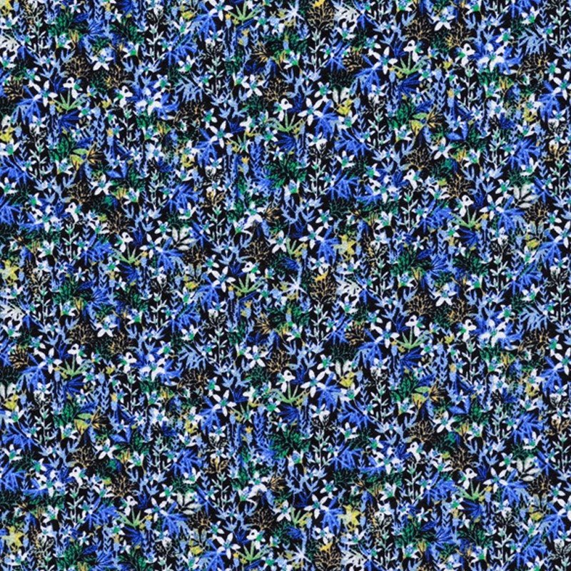 Marrokain-Krepp-Stoff Tropical Blue - Ribes y Casals