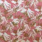 Krepp-Stoff Palmen Rosa Hintergrund - Ribes y Casals