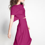 Fuchsia Krepp-Stoff - Ribes y Casals