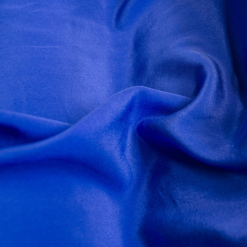 Natürlicher Seiden-Krepp-Stoff Blau - Ribes y Casals