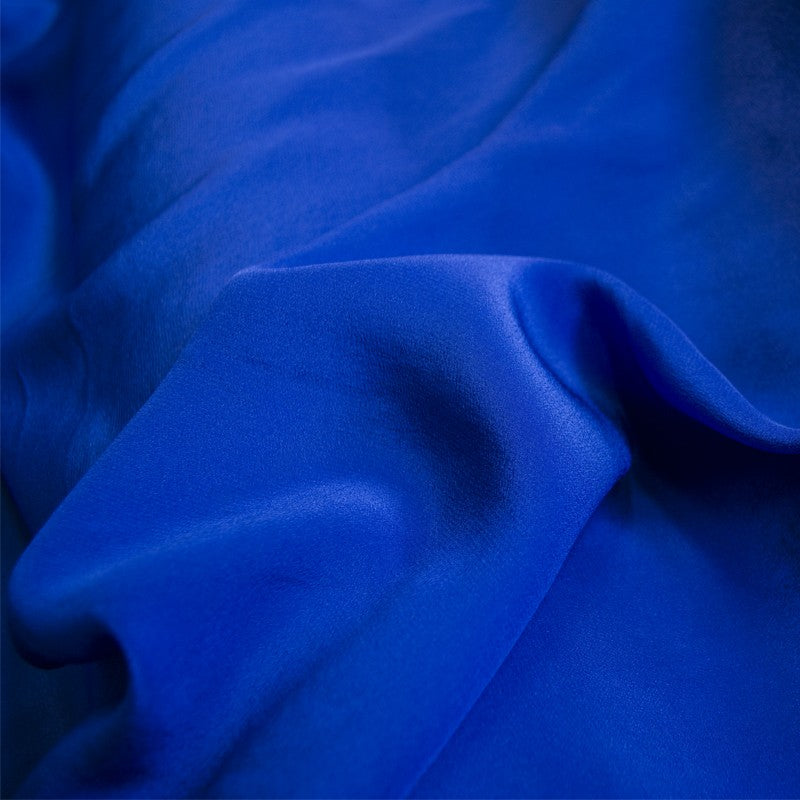 Natürlicher Seiden-Krepp-Stoff Blau - Ribes y Casals