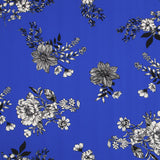 Vintage Krepp-Stoff Blau - Ribes y Casals