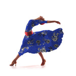 Vintage Krepp-Stoff Blau - Ribes y Casals