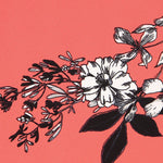 Vintage Koralle Krepp-Stoff - Ribes y Casals