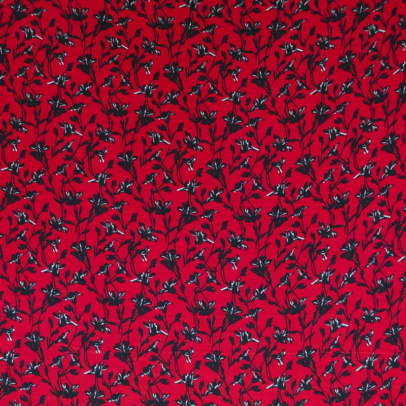 Krepp-Viskose-Gewebe Blume Rot Hintergrund - Ribes y Casals