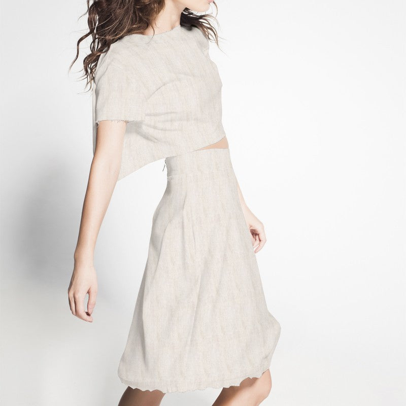 Beige Oxford Leinenstoff - Ribes y Casals