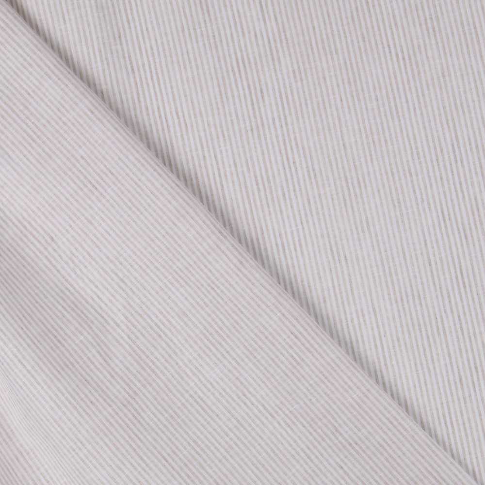 Beige gestreifter Leinenstoff - Ribes y Casals