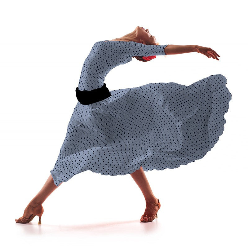 Polka Dots Satin Hellblau - Ribes y Casals