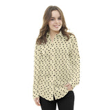 Ecru Polka Dot Satin Stoff - Ribes y Casals