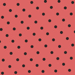 Polka Dots Satin Orange Stoff - Ribes y Casals