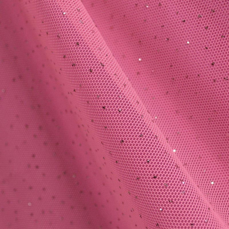 Fuchsia Glitzer Tüll Stoff - Ribes y Casals