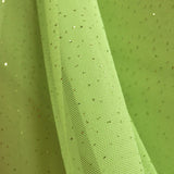 Pistazienfarbener Glitzer-Tüll-Stoff - Ribes y Casals