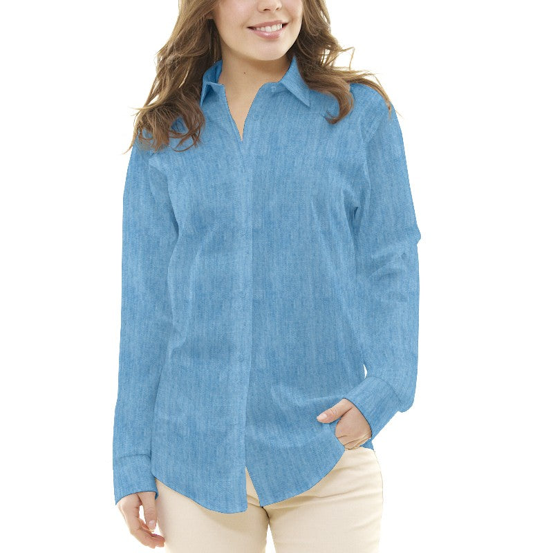 Hellblauer feiner Denim-Stoff - Ribes y Casals