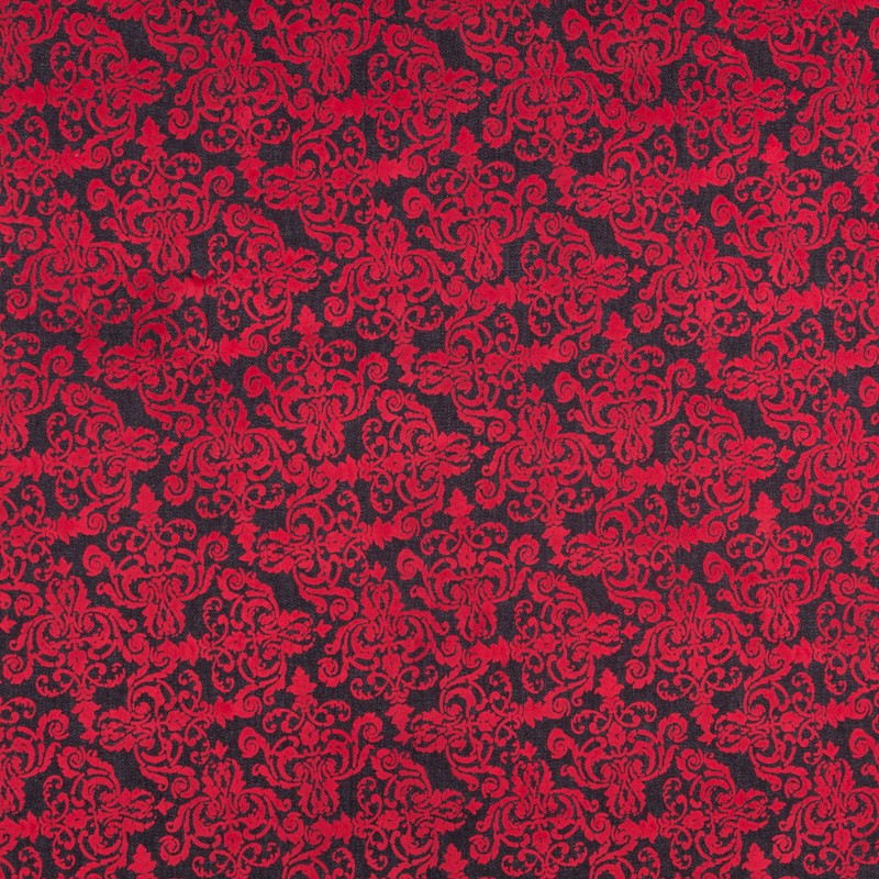 Denim Stretch Jacquard Stoff Rot - Ribes y Casals